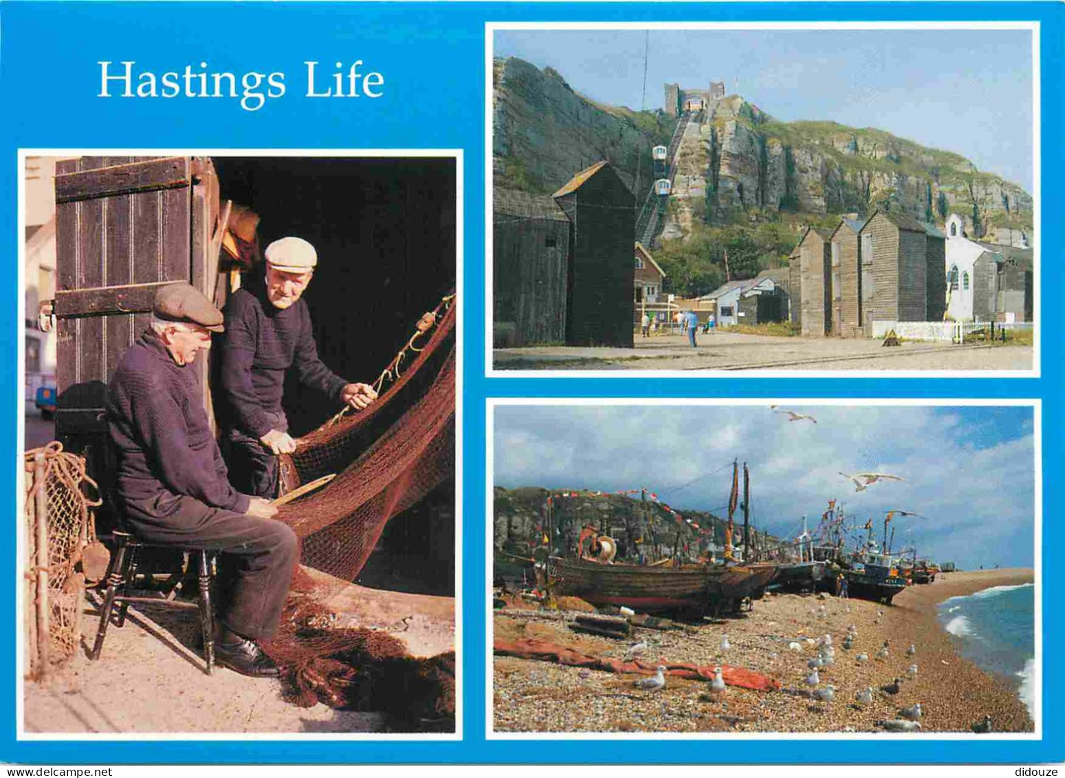 Angleterre - Hastings - Hastings Life - Multivues - Pecheurs - Sussex - England - Royaume Uni - UK - United Kingdom - CP - Hastings