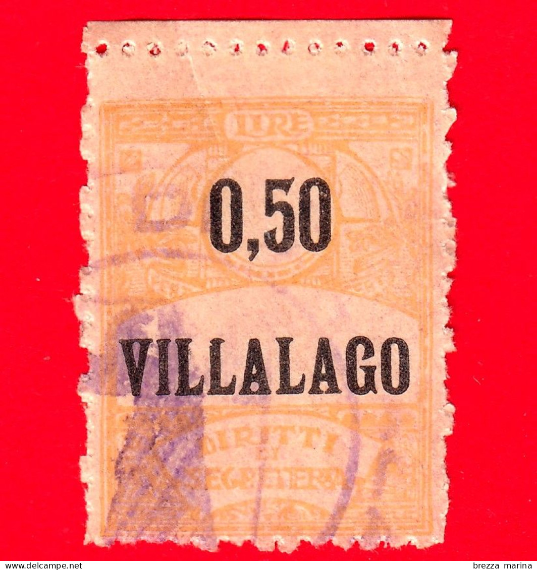 ITALIA - Regno - Fiscali - Marca Municipale - Diritti Di Segreteria - Villalago - 0.50 - Revenue Stamps