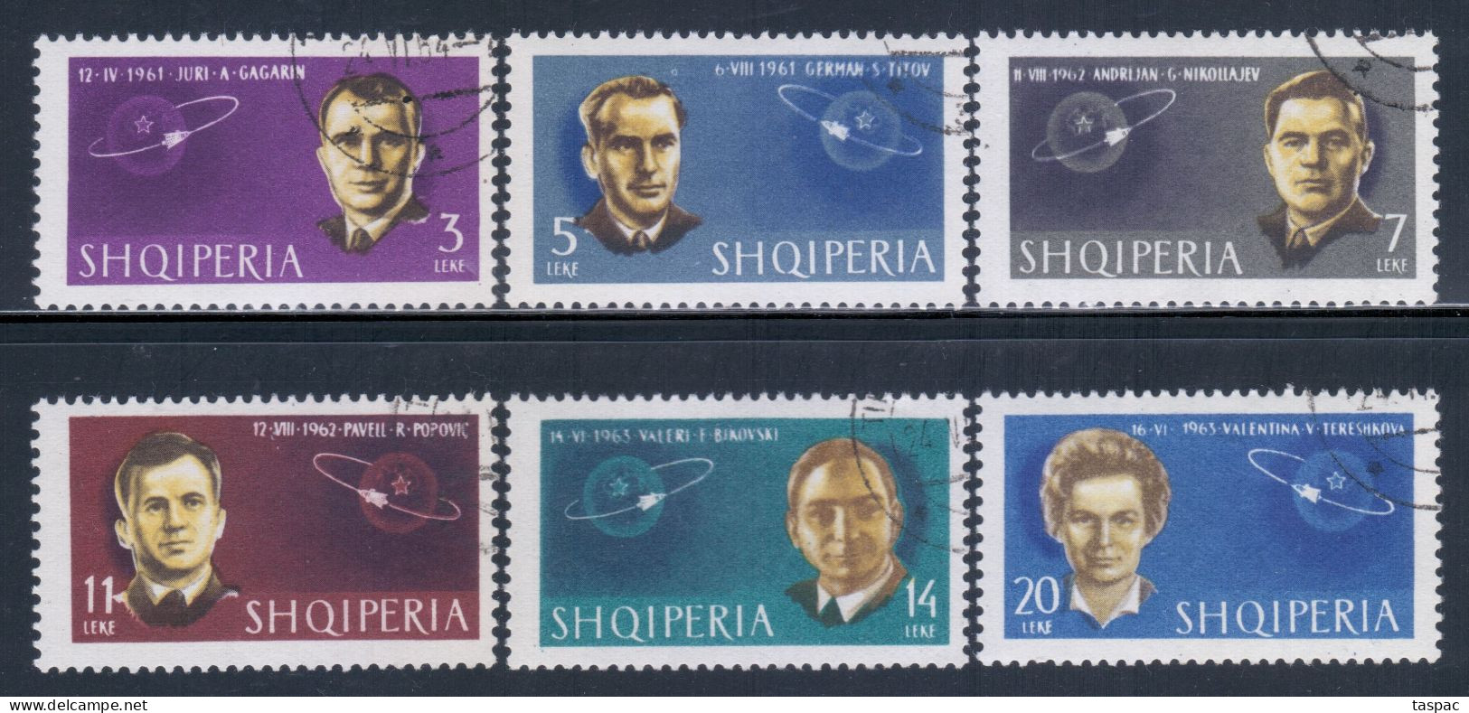 Albania 1963 Mi# 757-762 A Used - Man's Conquest Of Space / Soviet Cosmonauts - Europa