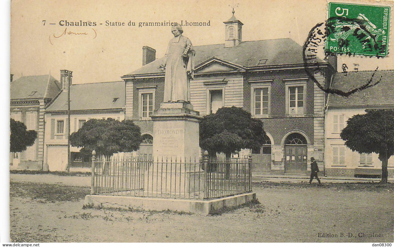 80 CHAULNES STATUE DU GRAMMAIRIEN LHOMOND - Chaulnes