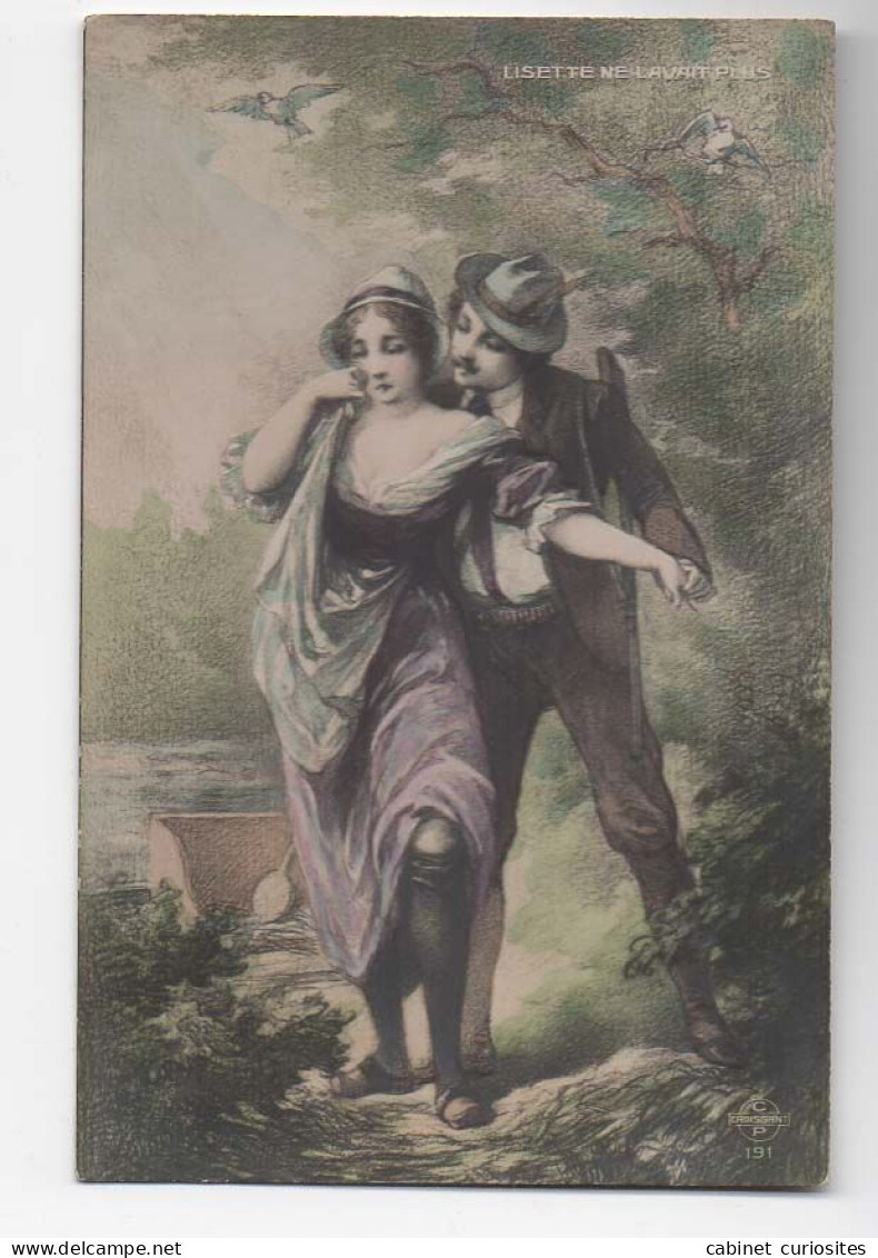 Lavandière Et Chasseur - Couple - Lisette Ne Lavait Plus - Jolie Illustration - Couples