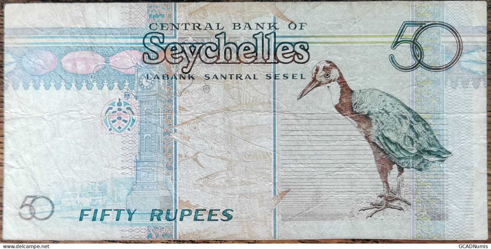 Billet 50 Rupees Seychelles 1998 Paille En Que Orchids - Pick 38 - AA593690 - Seychellen