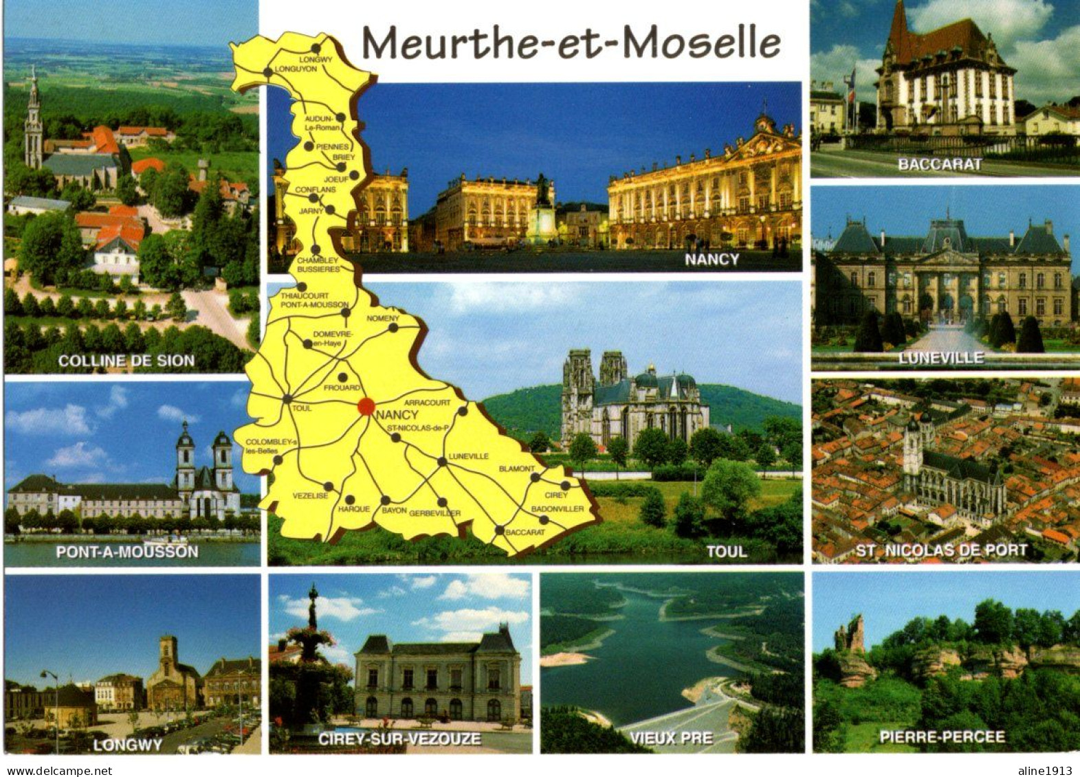 54 MEURTHE ET MOSELLE / GEOGRAPHIQUE ET MULTI-VUES - Carte Geografiche