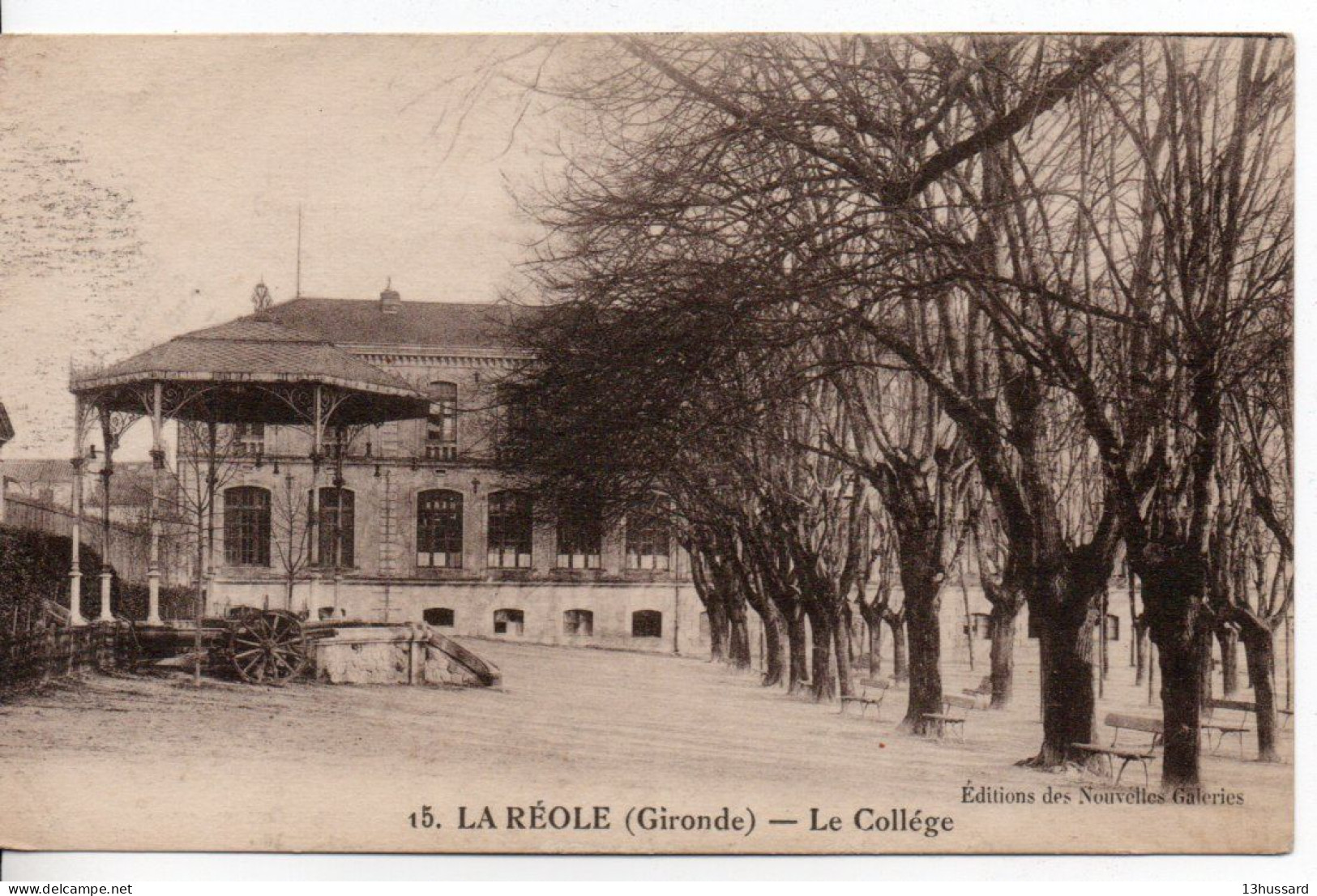 Carte Postale Ancienne La Réole - Le Collège - La Réole