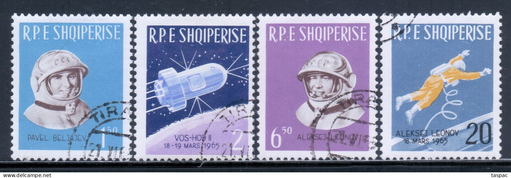 Albania 1965 Mi# 941-944 Used - Space Flight Of Voskhod II And 1st Man Walking In Space - Europa