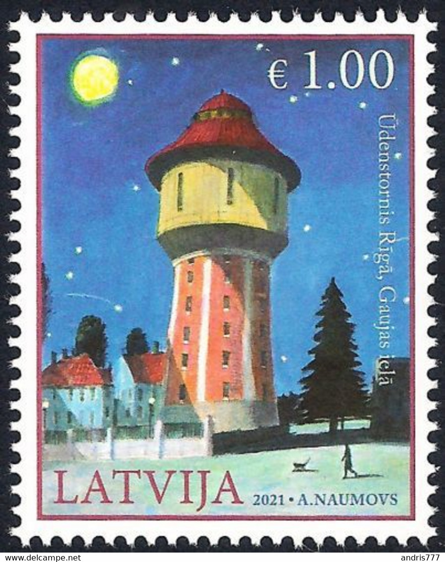 Latvia Lettland Lettonie 2021 (06) Architecture Of Latvia - Water Tower - Riga - Gaujas Street - Letonia