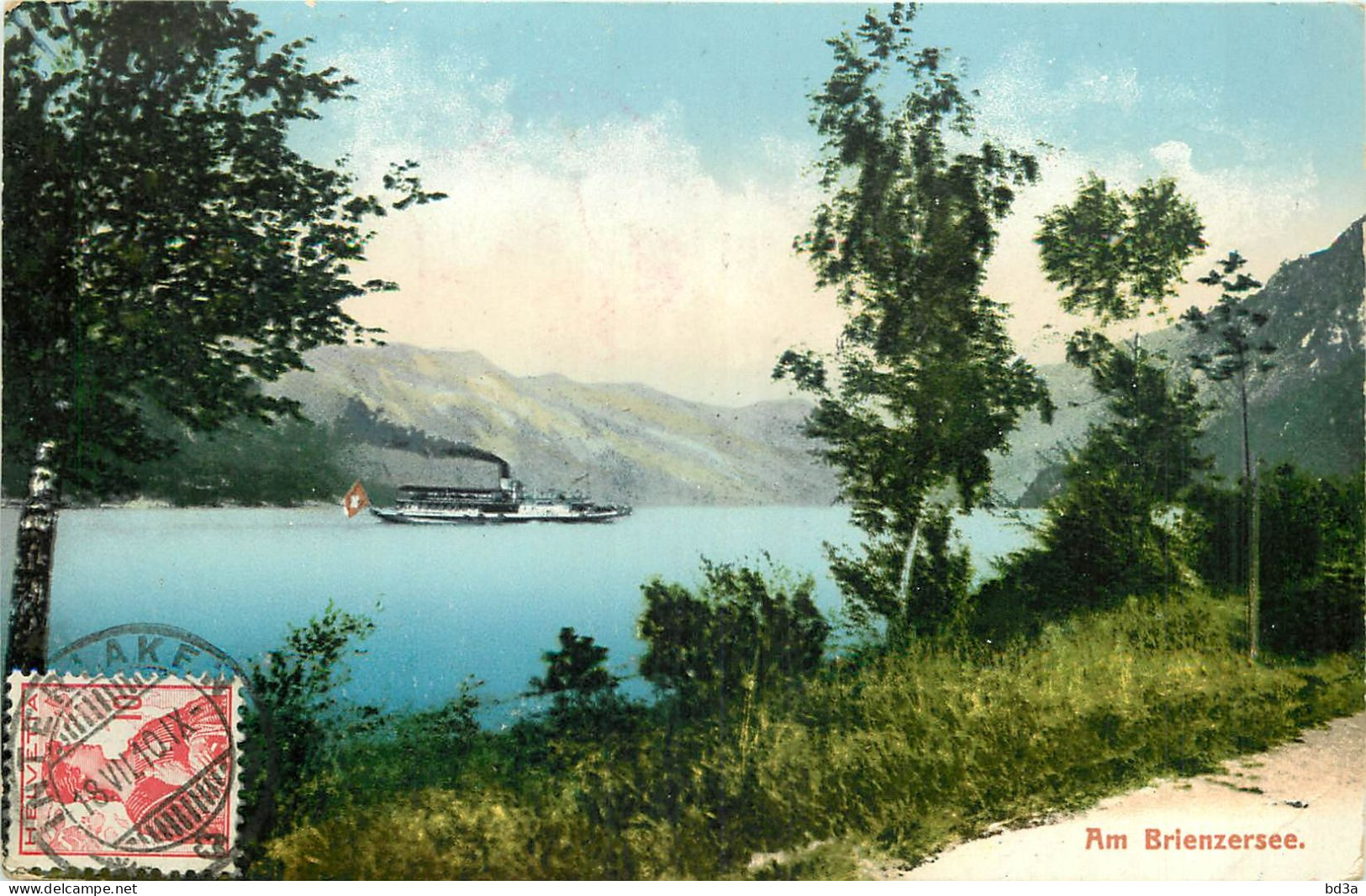  SUISSE  -  MARCOPHILIE -  INTERLAKEN 1910   POUR  FONTAINEBLEAU - Poststempel