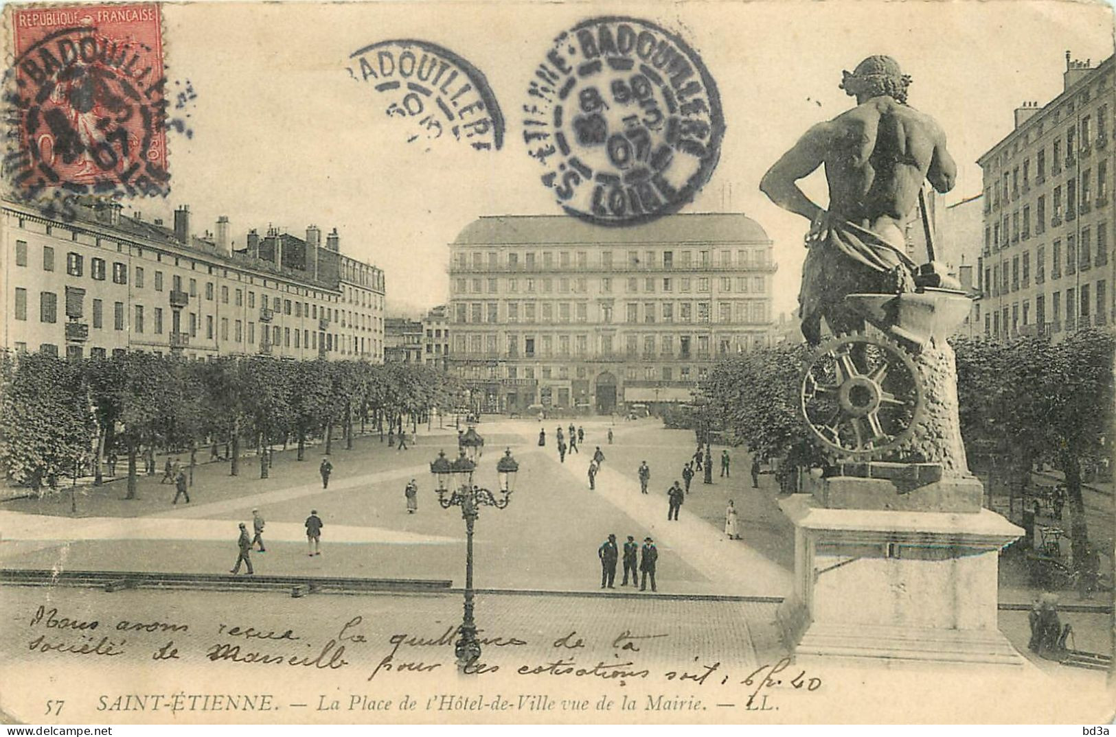 CACHET CONSTANTINE 1907 POSTE RESTANTE A CONSTANTINE  - Autres & Non Classés