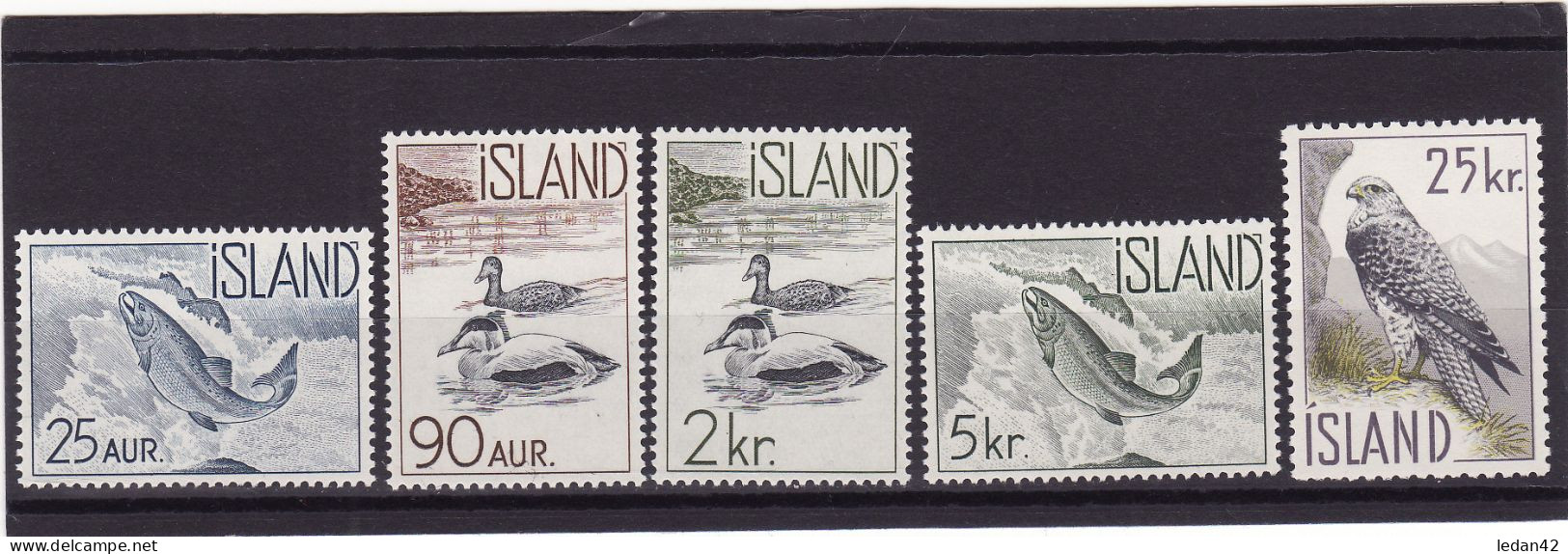 Islande 1959/60, Cat. Yvert N°294/98 **. Faune D'Islande - Neufs