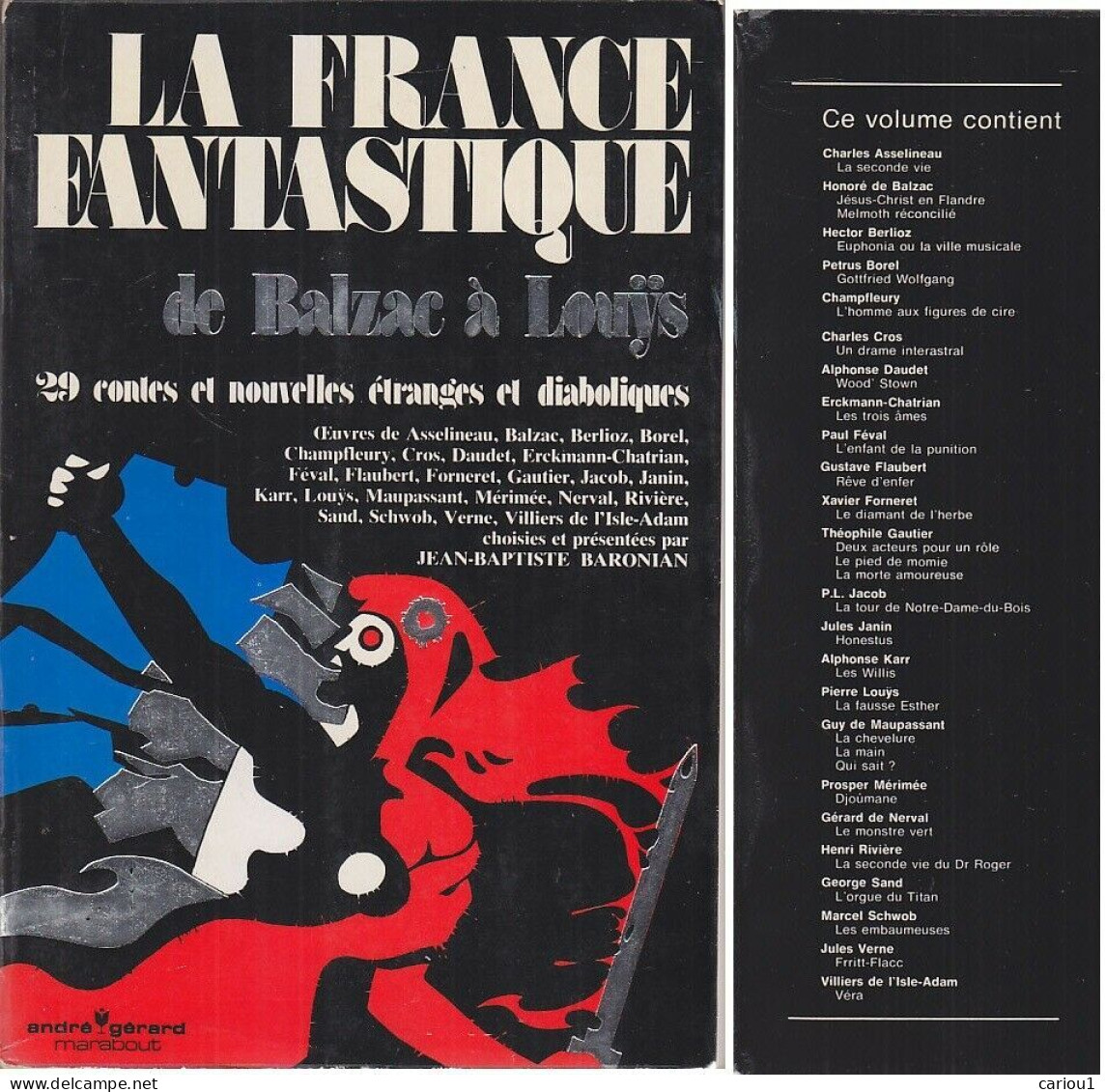 C1 La FRANCE FANTASTIQUE De BALZAC A LOUYS Marabout GRAND FORMAT Epuise - Fantastique