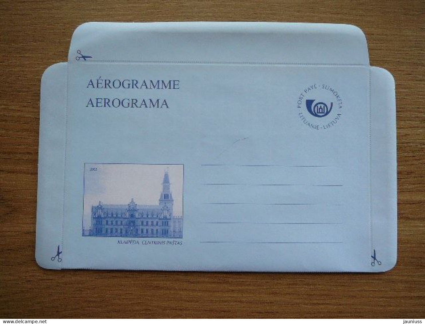 AEROGRAMME Klaipeda # Lietuva Litauen Lituanie Litouwen Lithuania # 2002 Unused #D4 - Litauen