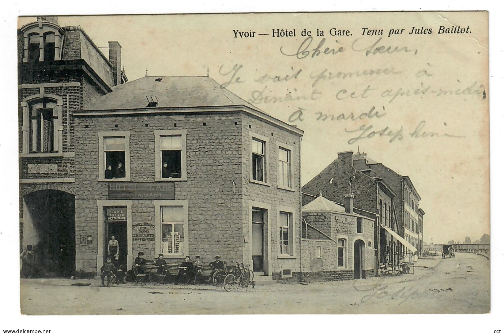 Yvoir   Hôtel De La Gare  Tenu Par Jules Baillot - Yvoir