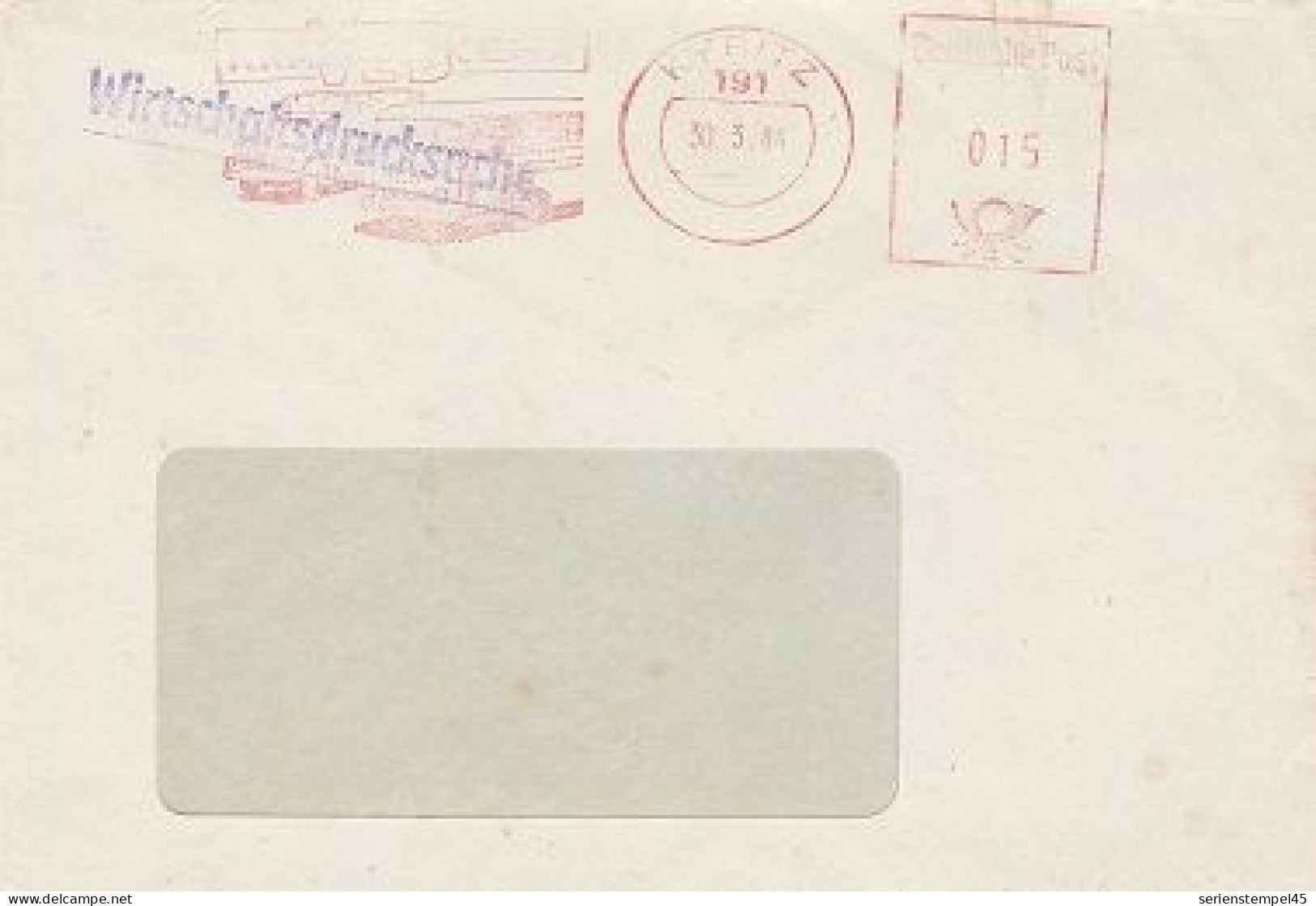 DDR Brief Mit Freistempel Kyritz 1984 Rot VEB Motiv Bus - Franking Machines (EMA)