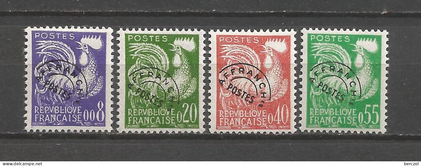 FRANCE ANNEE 1960 PREOB. LOT DE 4 TP N°119 à 122 NEUFS ** MNH TB COTE 45,00 €  - 1953-1960