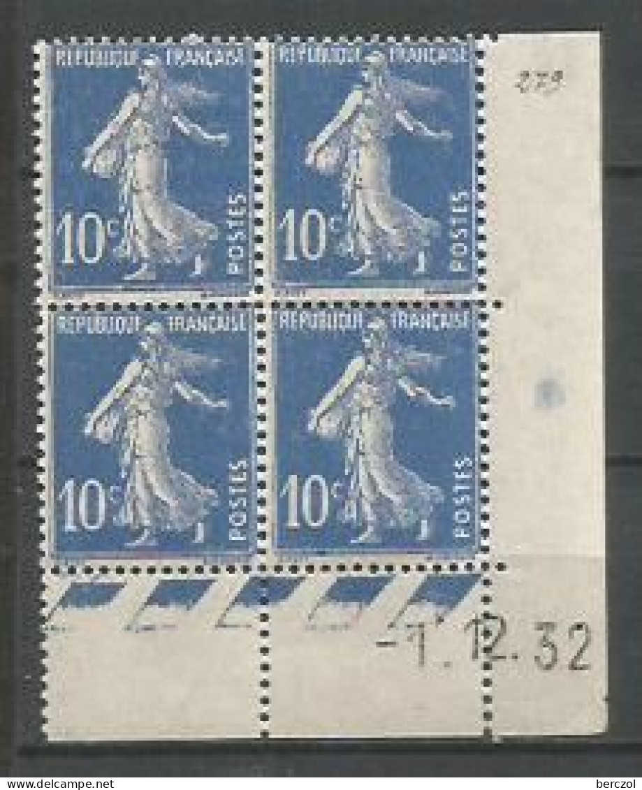 FRANCE ANNEE 1932/1937 N°279 BLOCS DE 4EX NEUFS** MNH COIN DATE 1/12/32 TB COTE 20,00 €  - 1930-1939