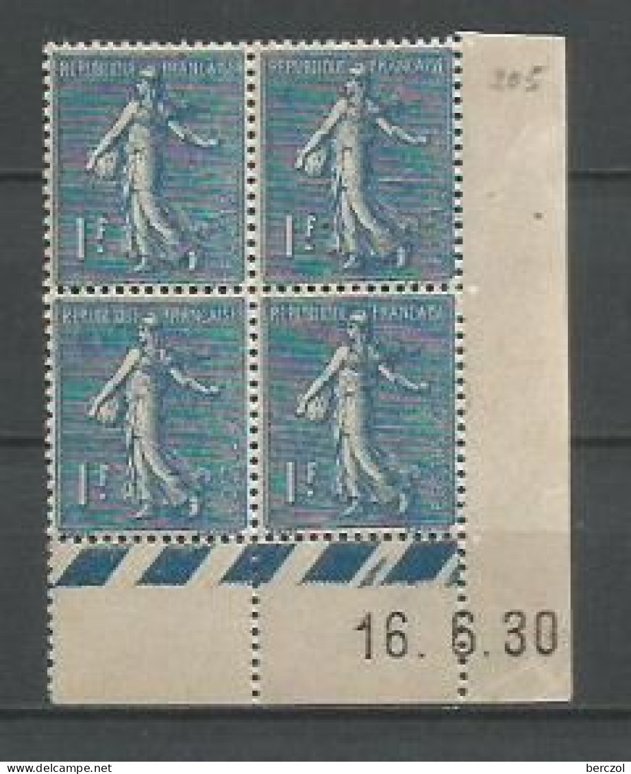 FRANCE ANNEE 1924/1932 N°205 BLOC DE 4EX NEUFS*MH COIN DATE 16/6/30 TB COTE 80,00 €  - ....-1929