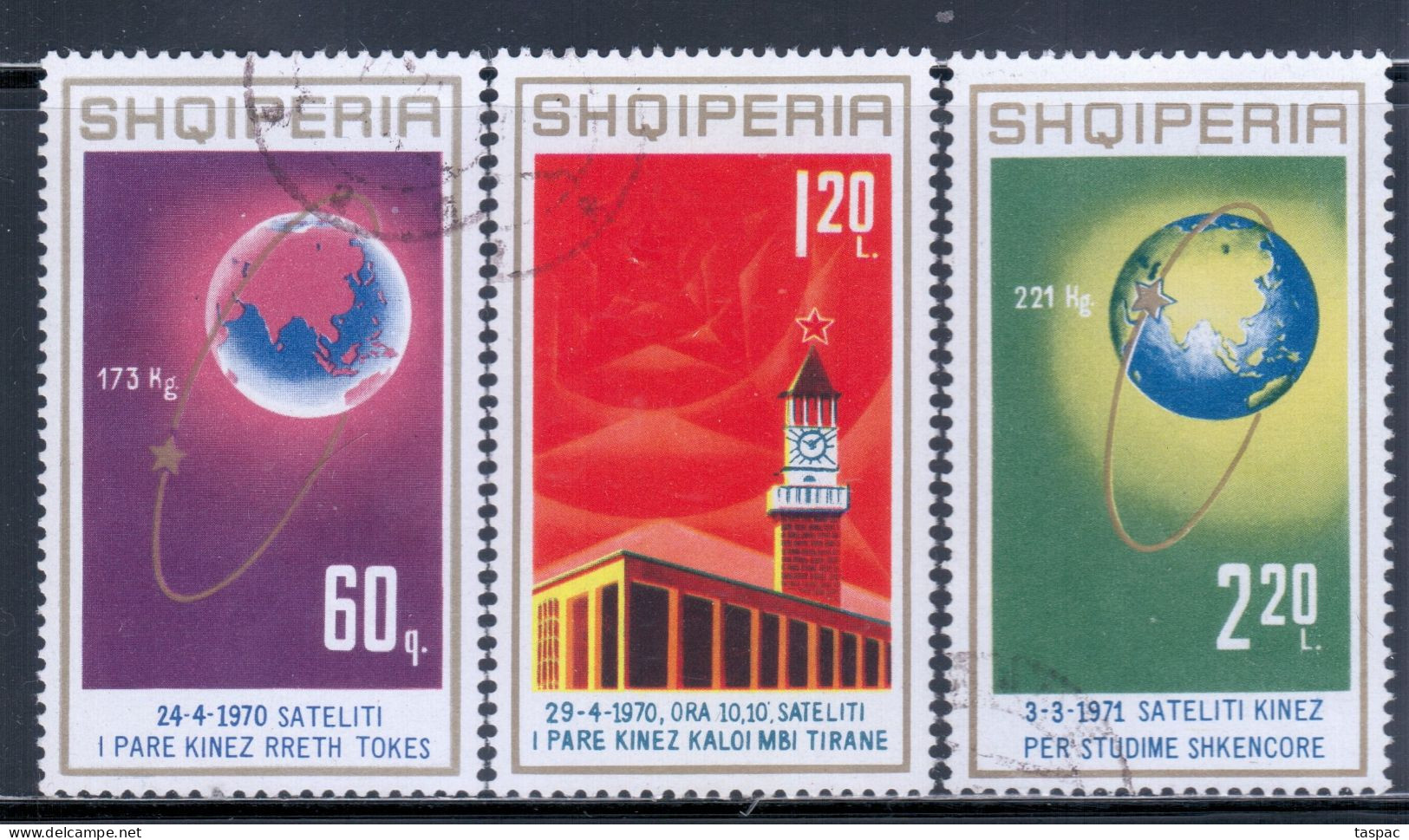 Albania 1971 Mi# 1486-1488 Used - Space Developments Of People's Republic Of China - Europe