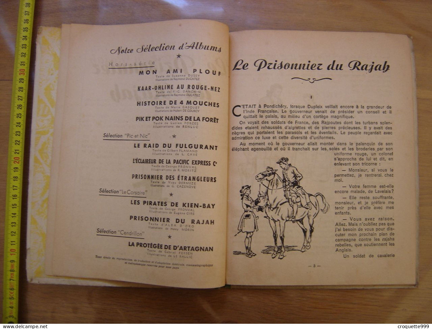 1945 LE PRISONNIER DU RAJAH Par Alba D'Oro Dessins De Henry Morin Editions SAETL - 1901-1940