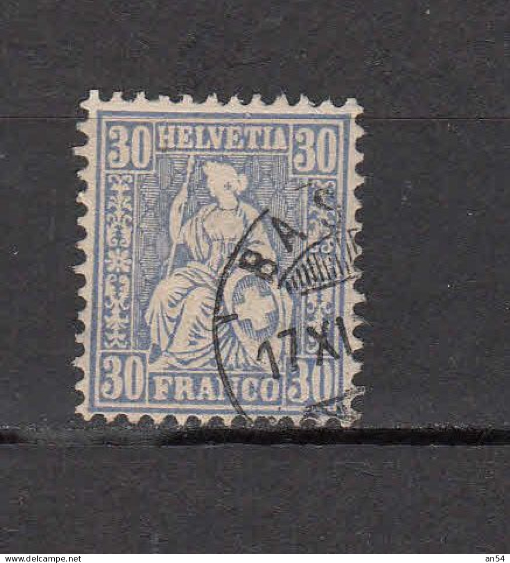 1867  PAPIER BLANC   N° 41b OBLITERE   COTE 350.00      CATALOGUE SBK - Used Stamps