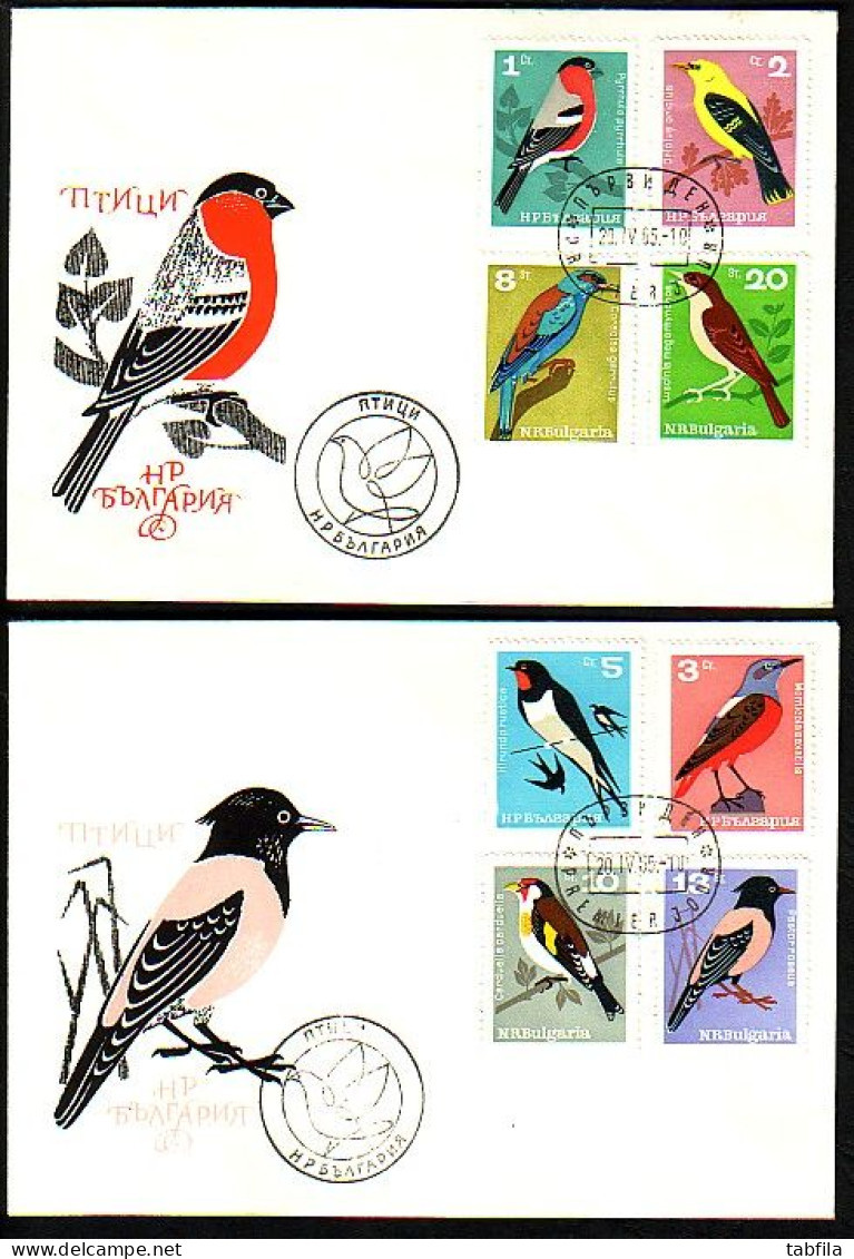 BULGARIA - 1965 - Birds / Oiseaux - 2 FDC - FDC