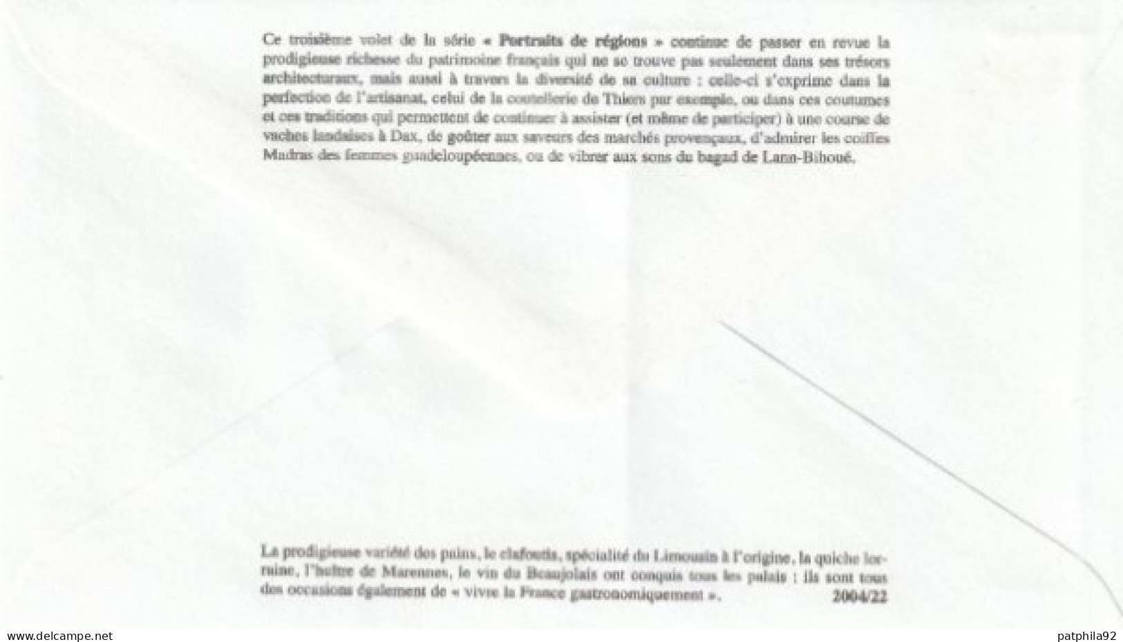 FDC_Enveloppe 1er Jour_Le Bagad_Portraits De Régions_La France à Vivre Oblit PJ 56 Lorient 27/03/04. - 2000-2009