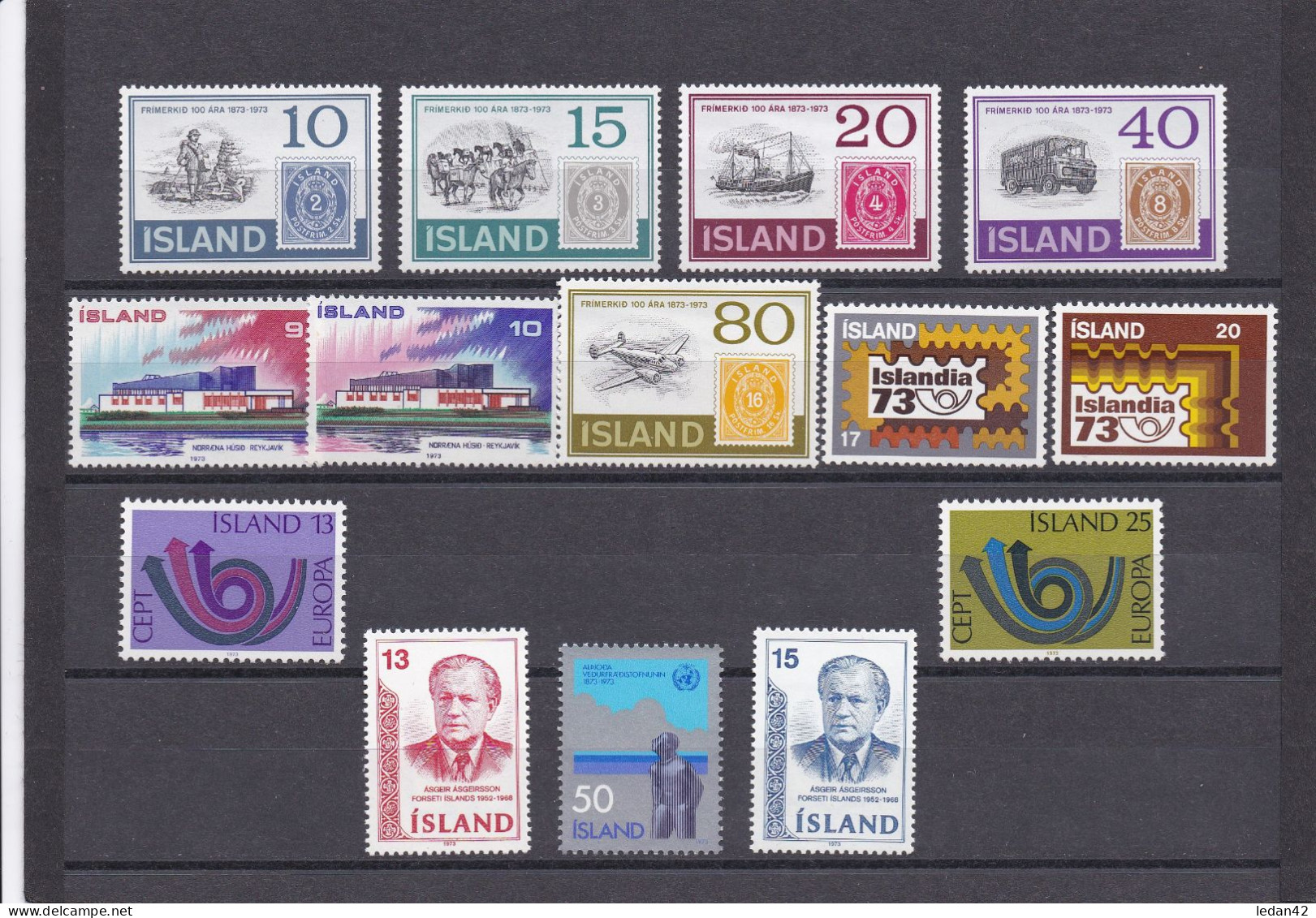 Islande 1973, Cat. Yvert  Année Complète ** - Neufs