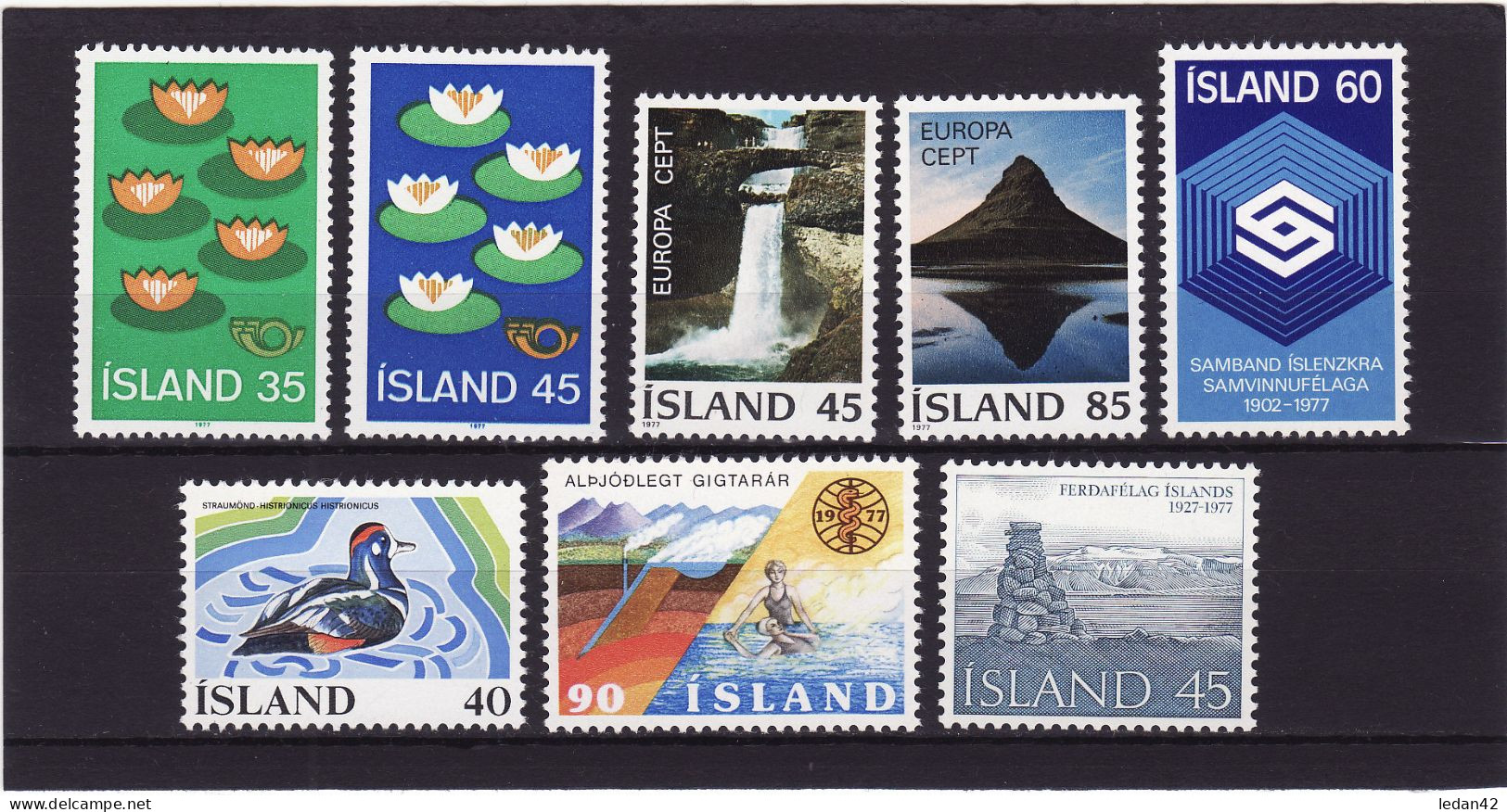 Islande 1977, Cat. Yvert  Année Complète ** - Nuevos