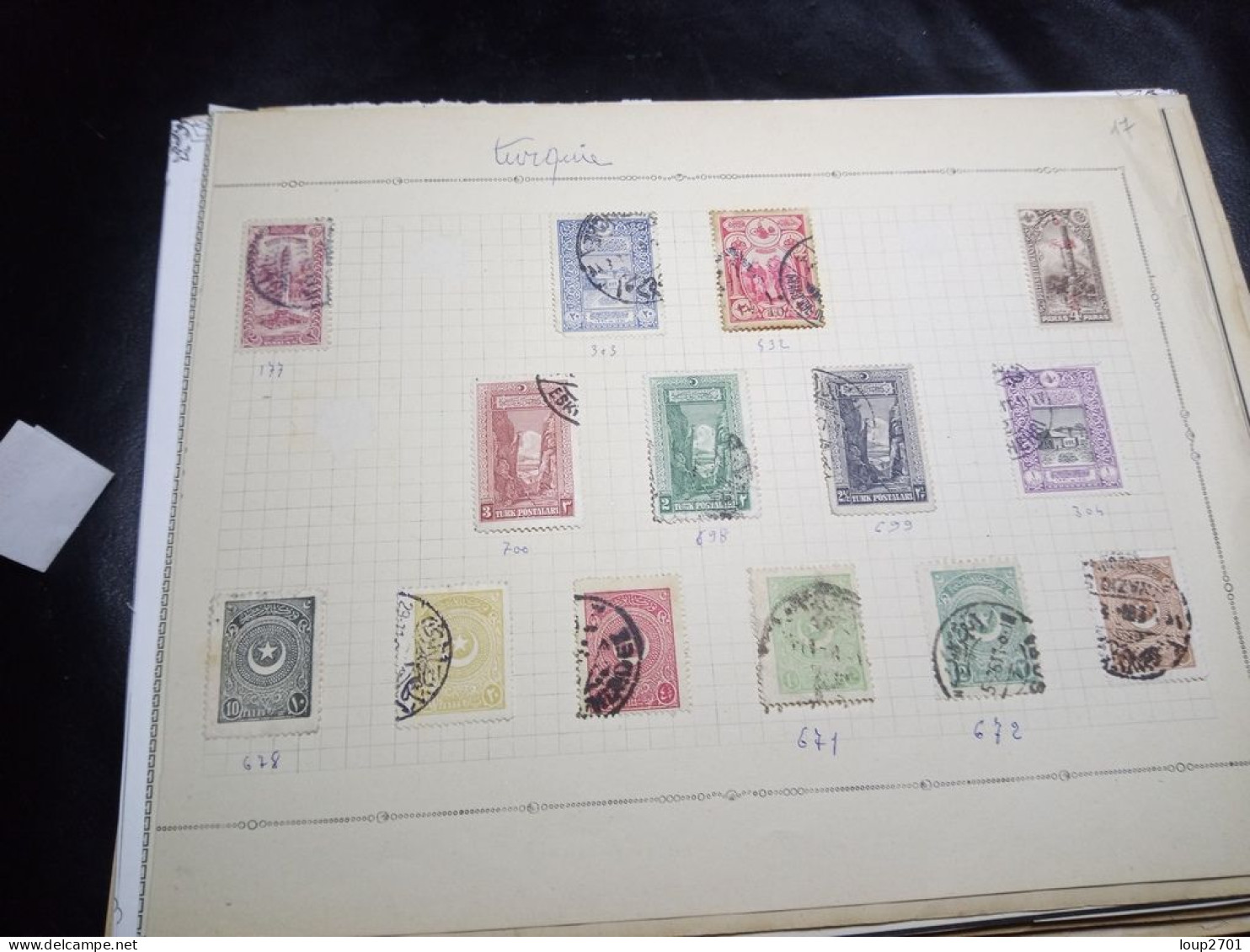 DM915 GROS LOT FEUILLES TURQUIE ANCIENS A TRIER COTE++ DEPART 10€ - Collections (en Albums)