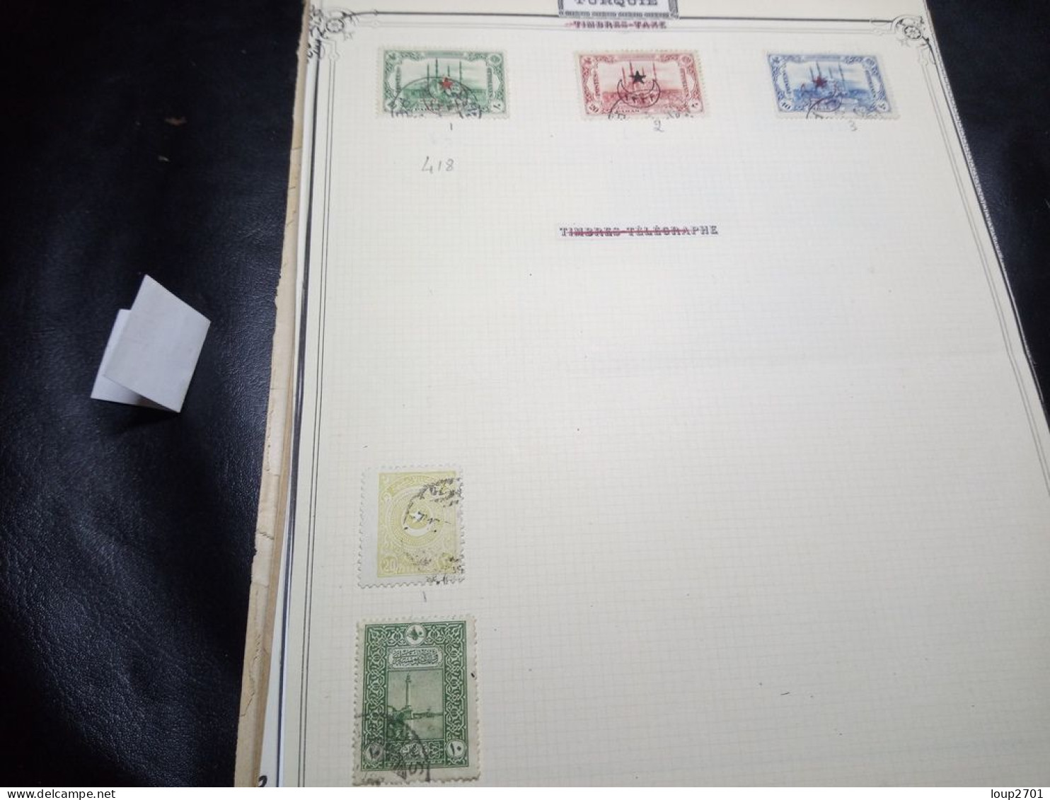 DM915 GROS LOT FEUILLES TURQUIE ANCIENS A TRIER COTE++ DEPART 10€