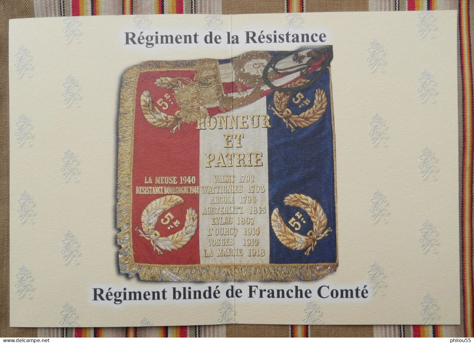 Lot 5eme REGIMENT DE DRAGONS BLINDE DE FRANCHE COMTE Camp de VALDAHON