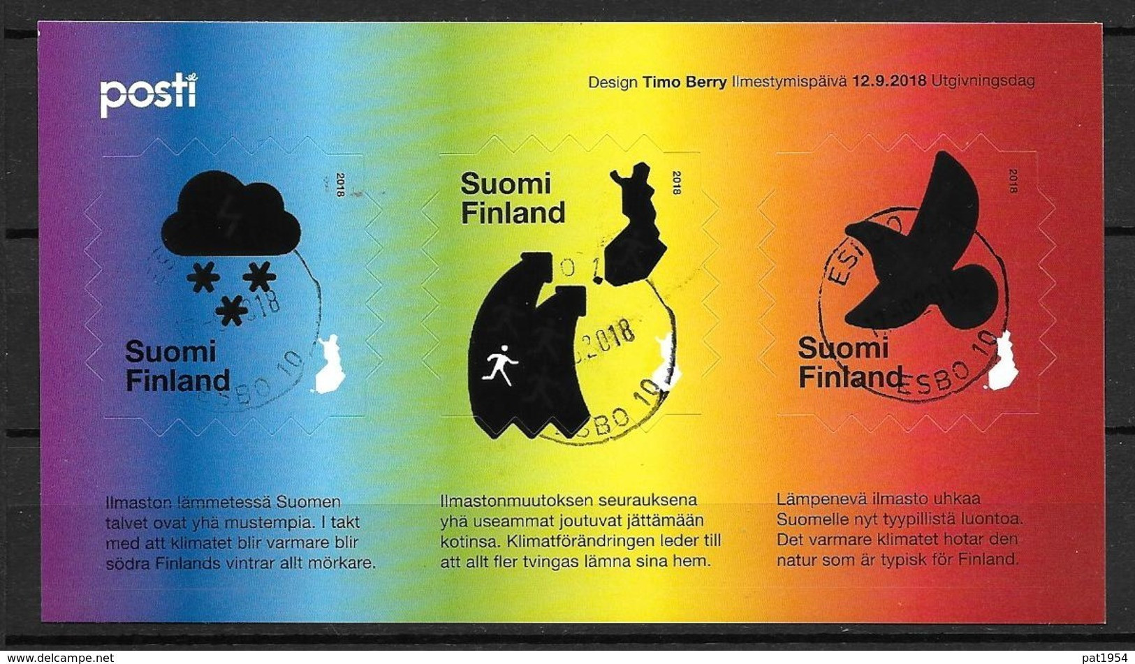 Finlande 2018 Bloc F2562 Oblitéré Climat - Blocks & Sheetlets