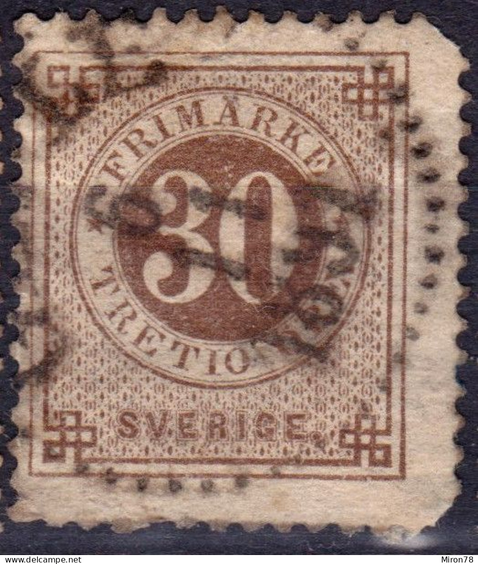 Stamp Sweden 1872-91 30o Used Lot7 - Usati