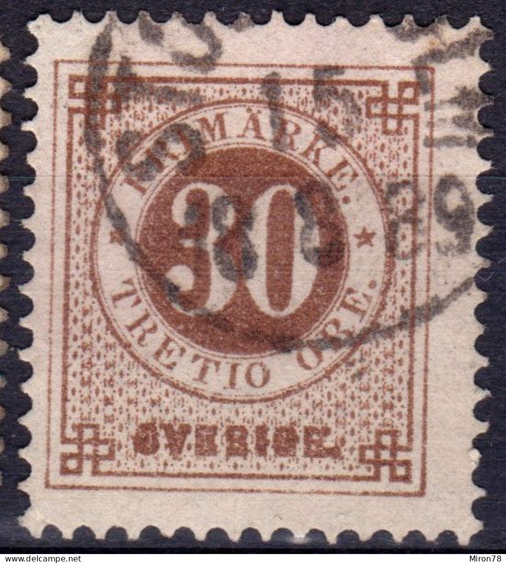 Stamp Sweden 1872-91 30o Used Lot8 - Used Stamps