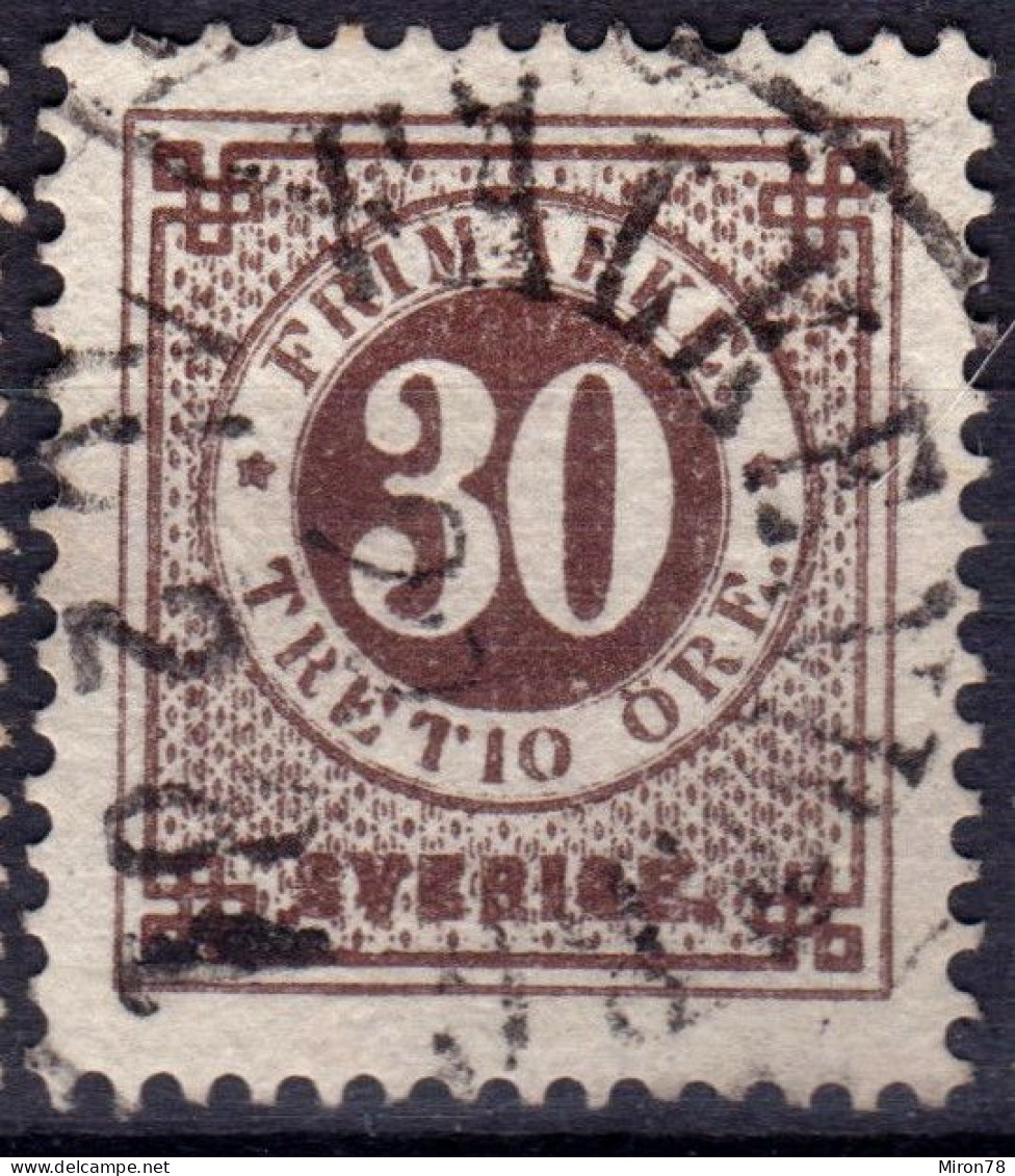 Stamp Sweden 1872-91 30o Used Lot19 - Usati