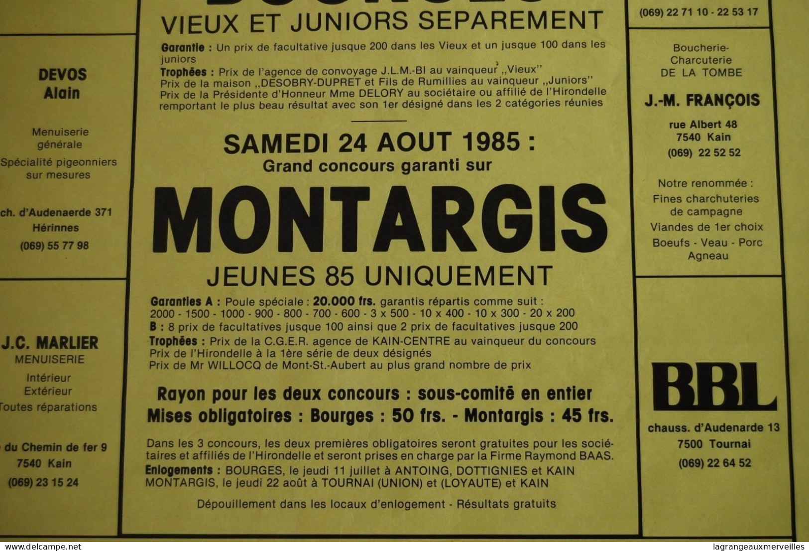A1 Affiche De 1985 Jardins D'Hiver Montargis Bourges - Posters