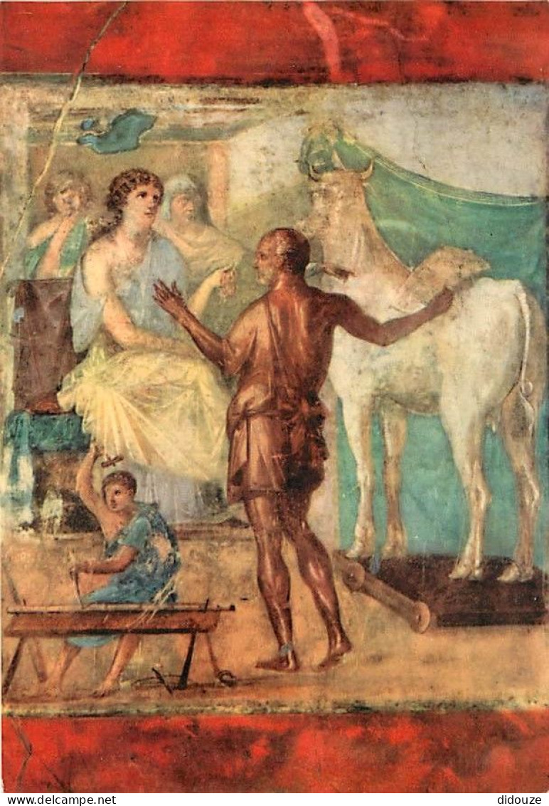 Art - Peinture Antique - Italie - Pompei - Casa Dei Vetti - Dedalo E Pasifae - Cheval - Chevaux - Carte Neuve - Antiquit - Antiquité