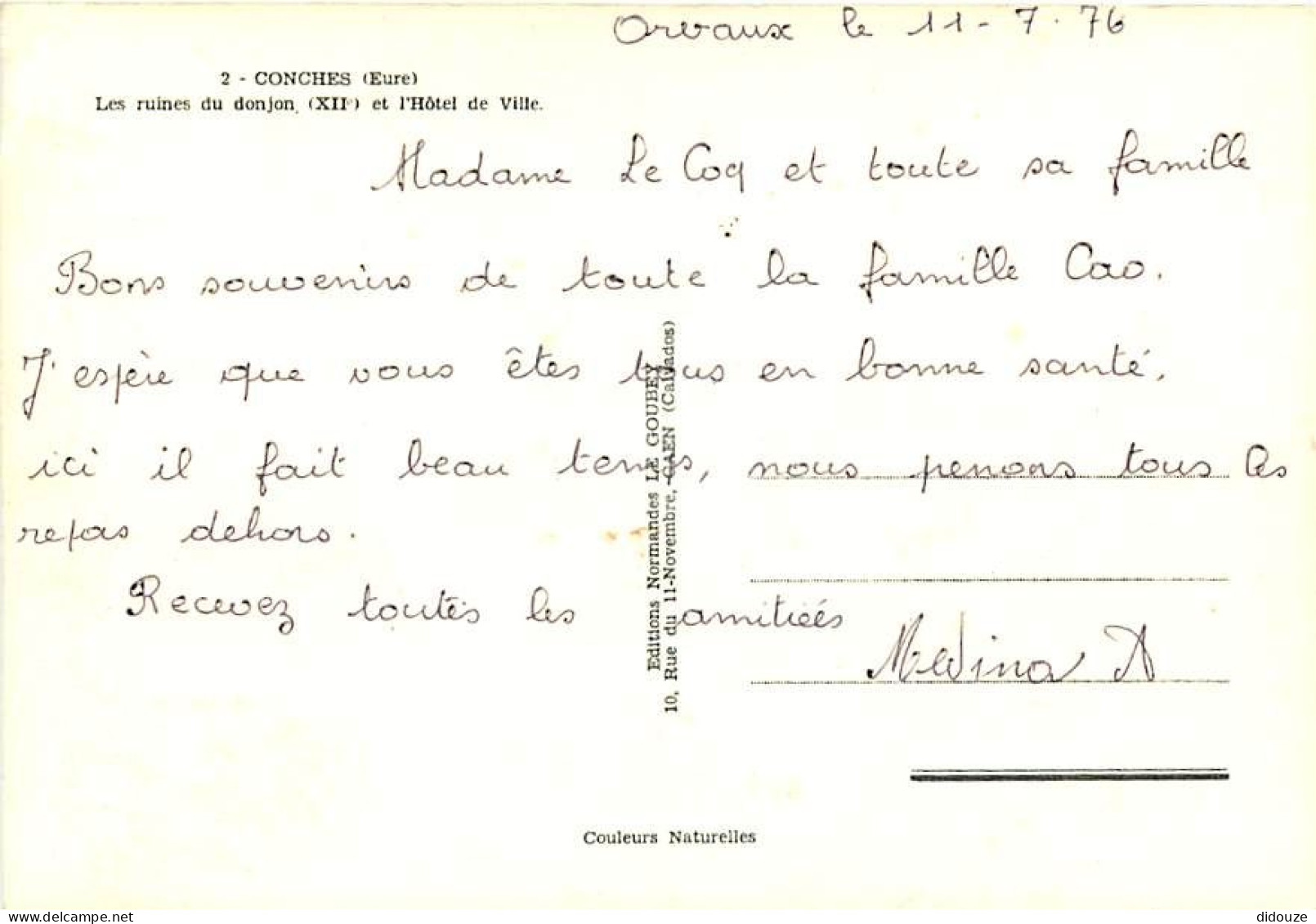 27 - Conches En Ouche - Les Ruines Du Donjon Et L'Hôtel De Ville - CPM - Voir Scans Recto-Verso - Conches-en-Ouche