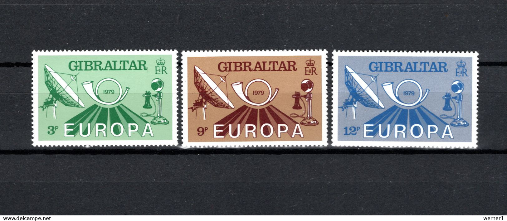 Gibraltar 1979 Space, Europa CEPT Set Of 3 MNH - Europa