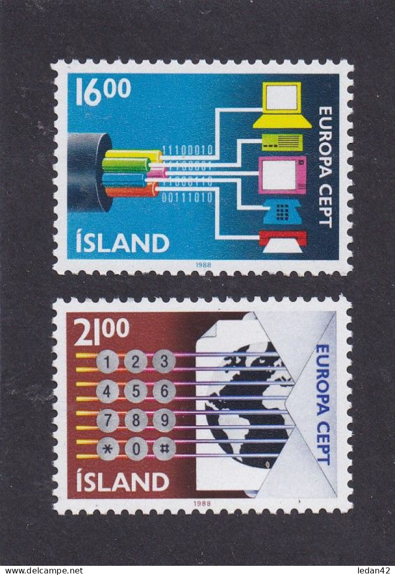 Islande 1988. Cat.Yvert N° 635/36**. Europa. Transports Et Communications. - Ongebruikt