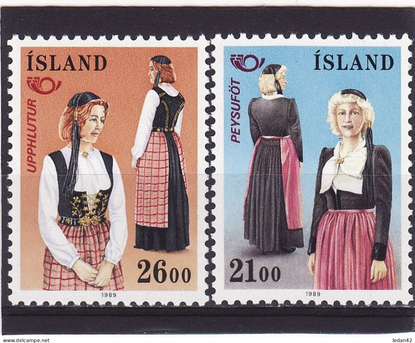 Islande 1989. Cat.Yvert N° 652/53**. Norden 89. Costumes Traditionnels. - Nuevos