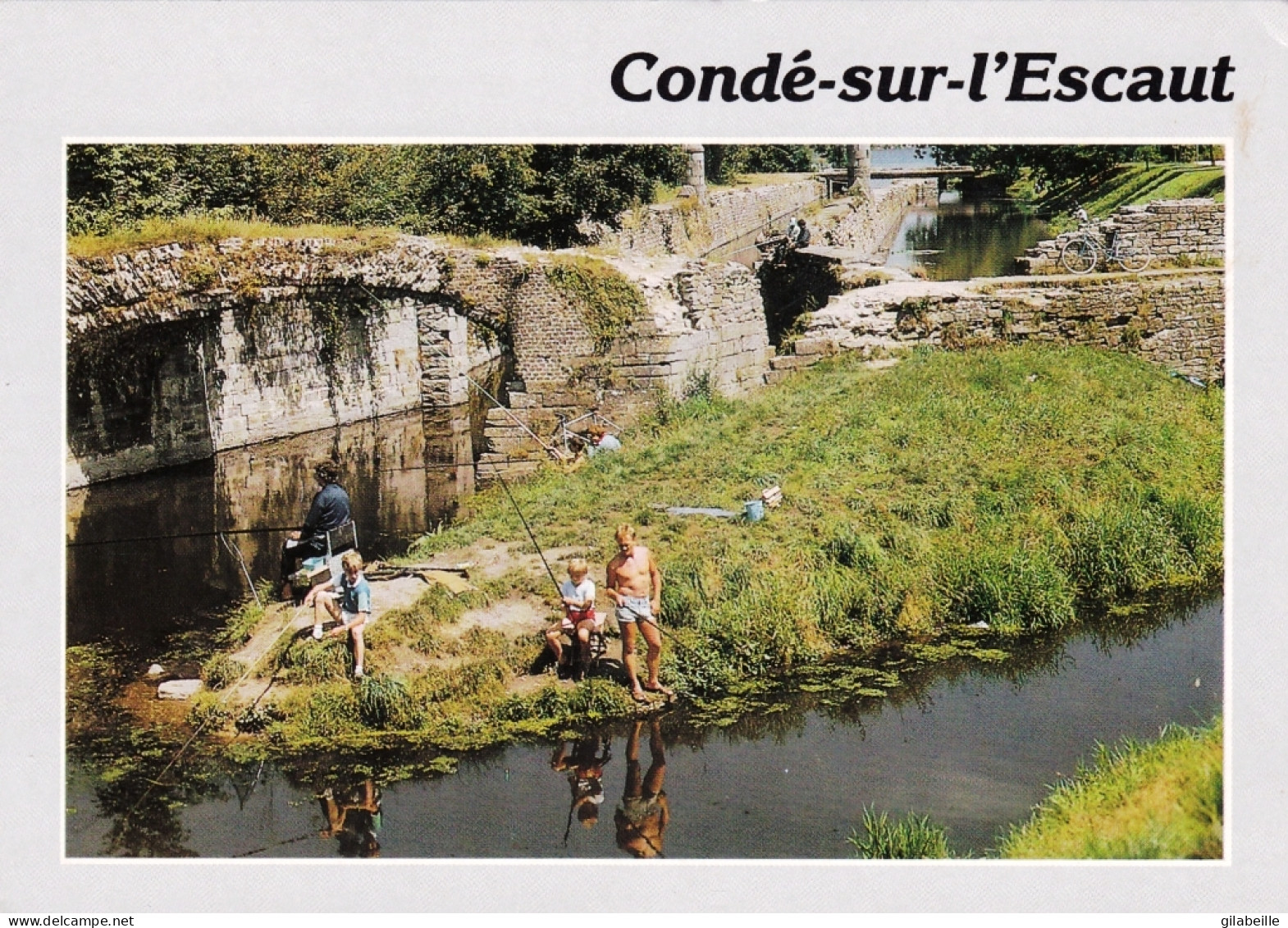 59 - Nord - CONDE Sur L ESCAUT - Les Remparts - Un Coin De Peche - Conde Sur Escaut