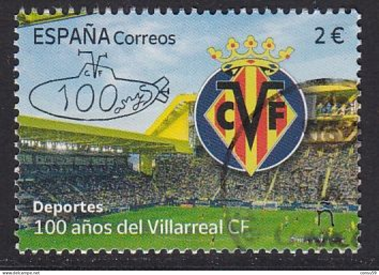 2024-ED. 5730 - Deportes. 100 Años Villarreal C.F.- USADO - Used Stamps