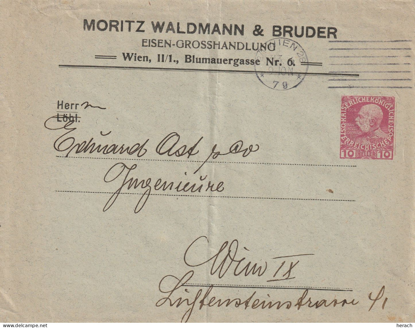 Autriche Entier Postal Privé Wien - Buste