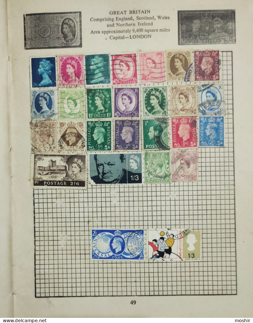 GREAT BRITAIN - OLD VINTAGE COLLECTION ON PAPER - Colecciones (sin álbumes)