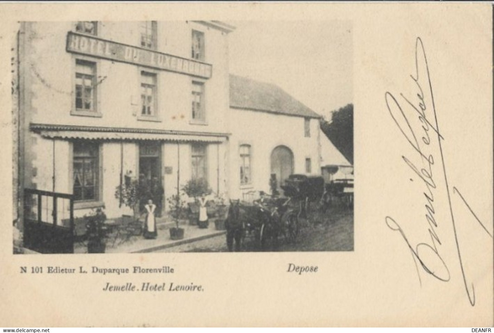 JEMELLE : Hôtel Lenoire. Oblitération Arlon-Bruxelles 2. - Rochefort