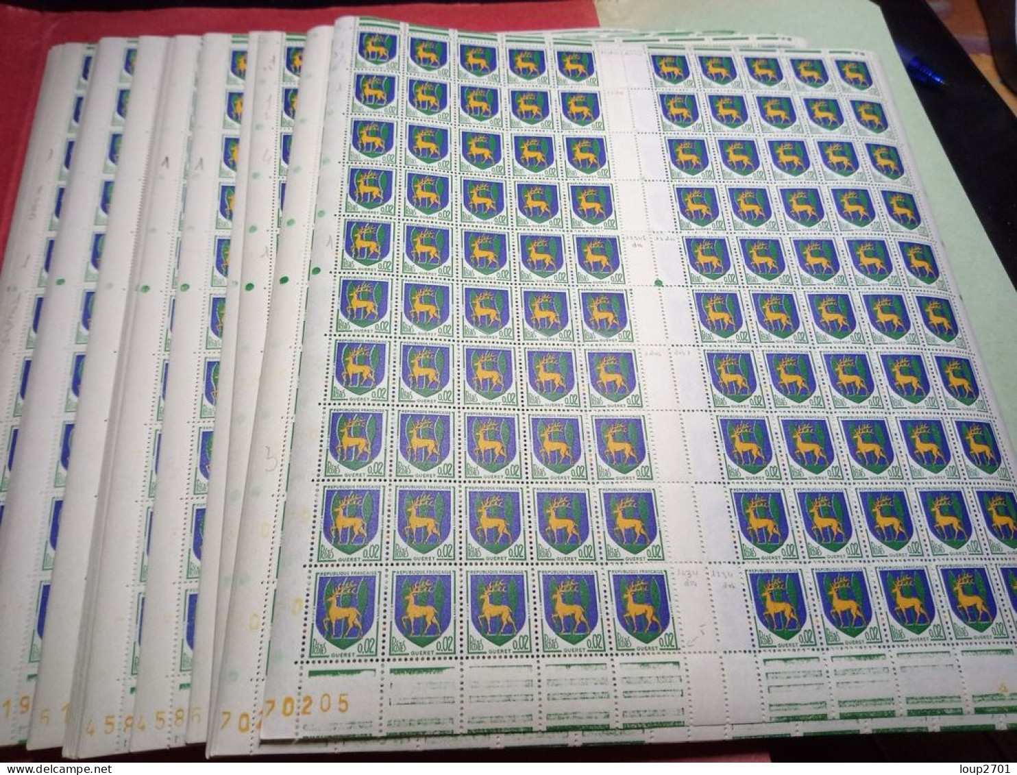 DM919 LOT 100 FEUILLES FRANCE NEUVES MNH 1351B POUR ETUDES COTE++ DEPART 10€ - Sammlungen (im Alben)