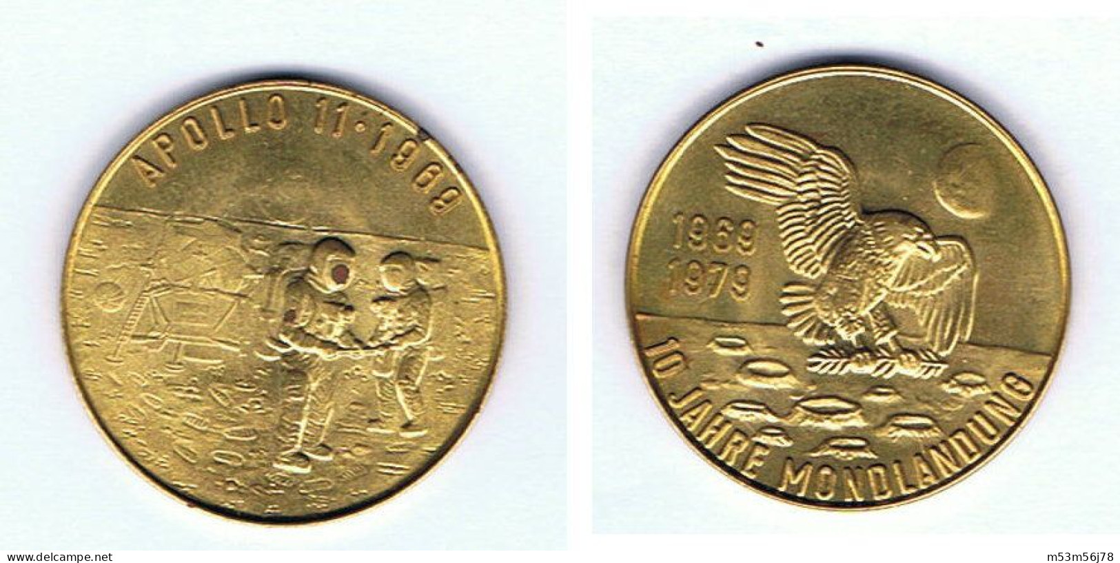 Medaille - 10 Jahre Mondlandung Apollo 11 - Non Classés