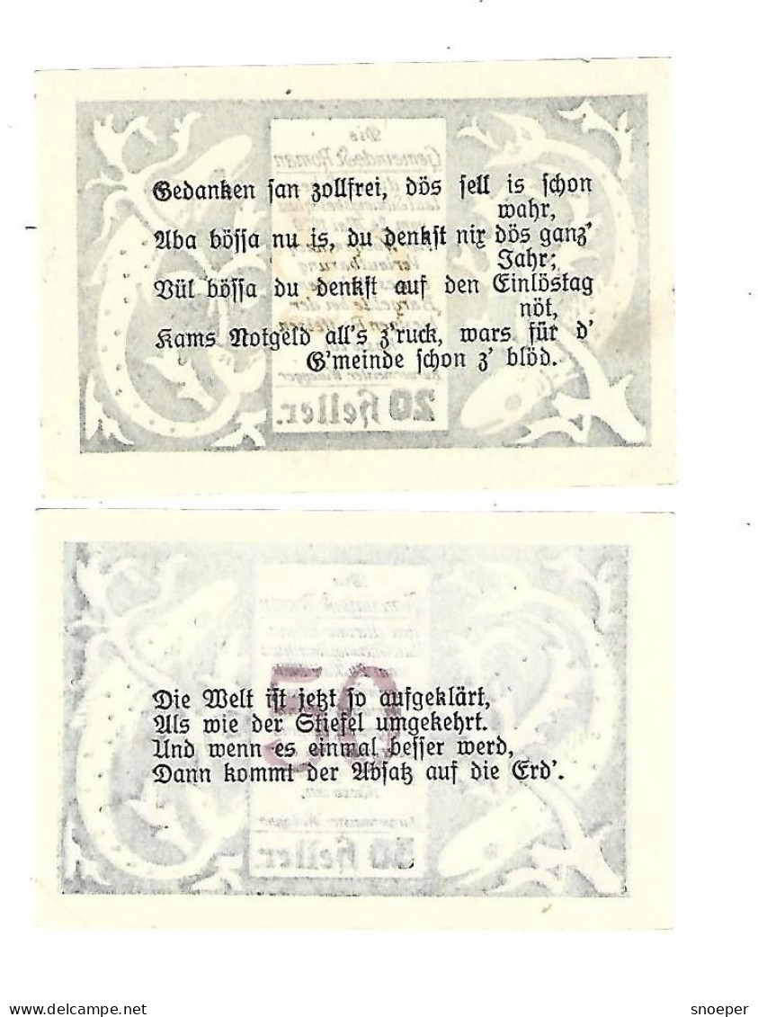 **notgeld   Austria  St  Roman 20+50 Heller  935a - Oostenrijk