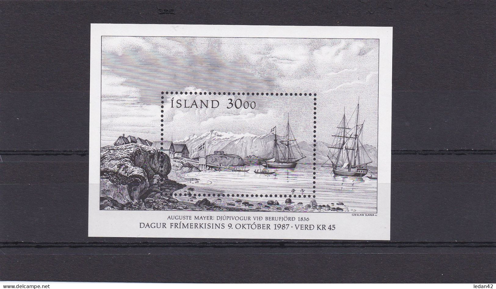 Islande 1986, Cat. Yvert N° BF 8 Gravure De Slania - Blocs-feuillets