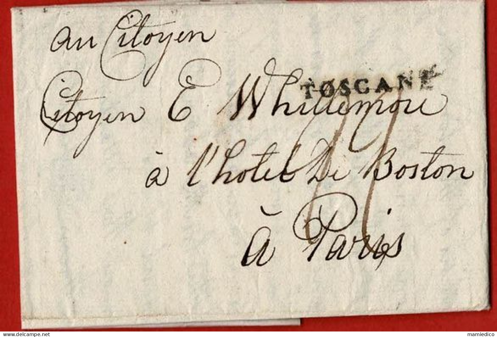 12 Oct 1798 ITALIE. Enveloppe-Lettre Envoyée De Leyhorn(Livourne) . Tampon Postal TOSCANE. En L'état. - Unclassified